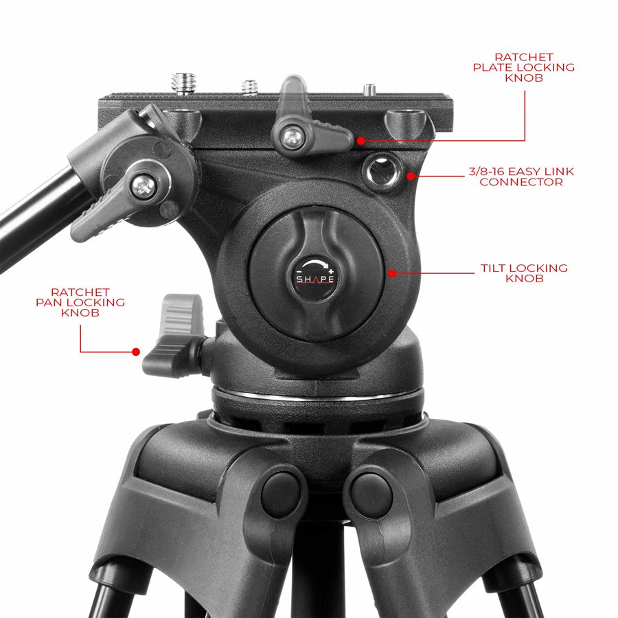 Pro Video Tripod with Fluid Head SHAPE