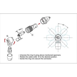 LEMO FSG.0B 3 Pin Right Angle Line Plug Anglissimo