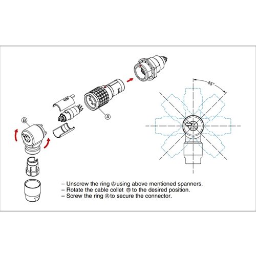 LEMO FSG.0B 7 Pin Right Angle Line Plug Anglissimo