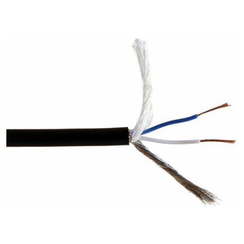 Canare 2 Core Microphone Cable Braided shield Black Sheath Canare 2 Core Microphone Cable Braided shield Black Sheath