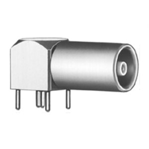 LEMO EPL.1S 50 Ohm Panel Socket Right Angle PCB Mount