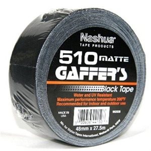 Nashua 510 Matte Gaffer Tape - Black 48mm x 27.5m