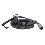 AMBIENT Coiled mixer / camera loom, 2x XLR-3F+3.5 mm TRS to Hirose-10F