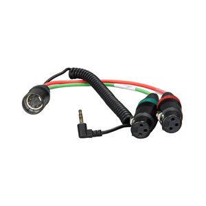 AMBIENT Inverse Breakout cable XLR-7M to 2x XLR-3F + 3.5 mm TRS 90°