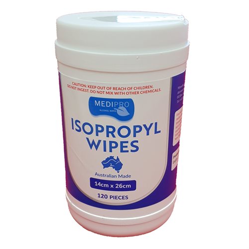 MediPro Hospital Grade 70 Isopropyl Alcohol Wipes 120 Wipes per Tub