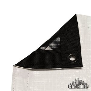 LA Rag House Textile 12x12' Griffolyn Black / White