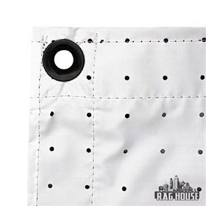 LA Rag House Textile 8x8' Ultrabounce Black / White Perforated