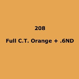 LEE Filters 208 C.T.Orange + .6ND Sheet 1.22m x 0.53m