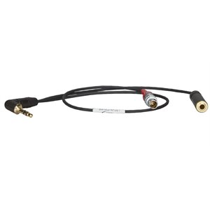 AMBIENT Clockit TC out cbl., Lemo Compatable 5-pin to TRS-3.5 mm 90° + jack