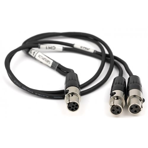 Lectrosonics Cable Audio TA6F To Dual TA3F 18"