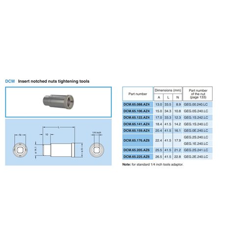 LEMO Notched Nut Tightening Tool for GEG.2S.241.LC