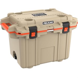 Pelican Elite Cooler 47 Litre IM Dark Tan / Orange