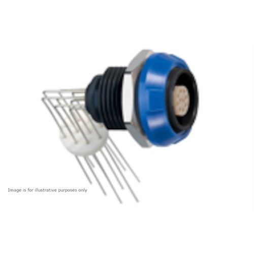 REDEL PKA 6 Pin Black PEI Ritgh Angle PCB Panel Socket Blue Nut