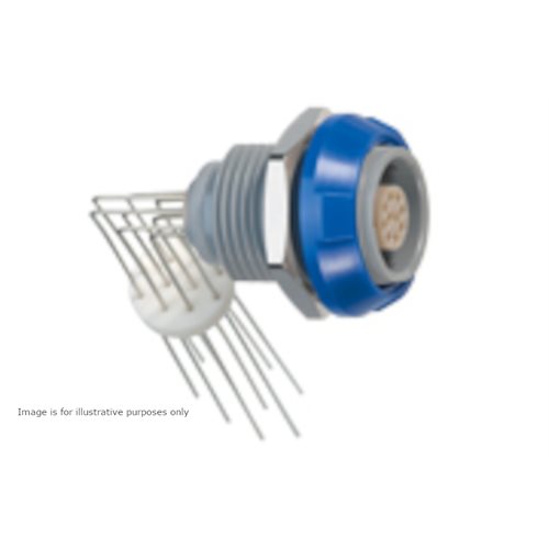 REDEL PKG 4 Pin Right Angle PCB Panel Socket Blue Nut