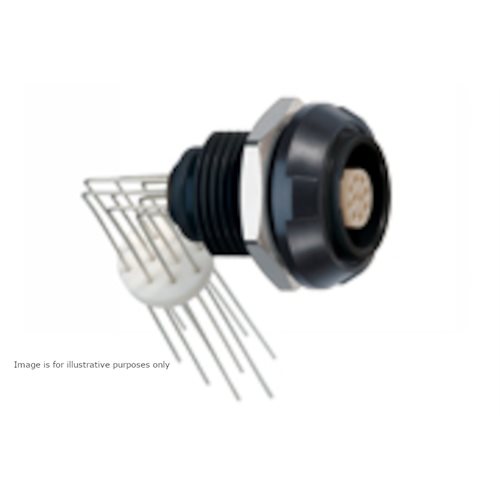 REDEL PKG 5 Pin Right Angle PCB Panel Socket Black Nut