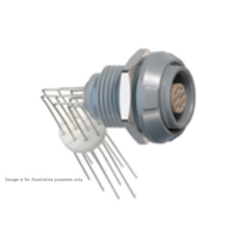 REDEL PKG 10 Pin Right Angle PCB Panel Socket Grey Nut