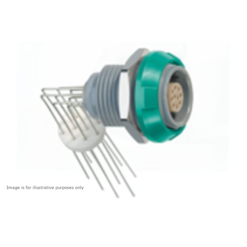 REDEL PKG 10 Pin Right Angle PCB Panel Socket Green Nut