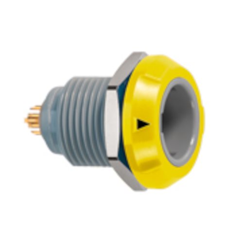 REDEL PLA 4 Pin Panel Socket Yellow Nut