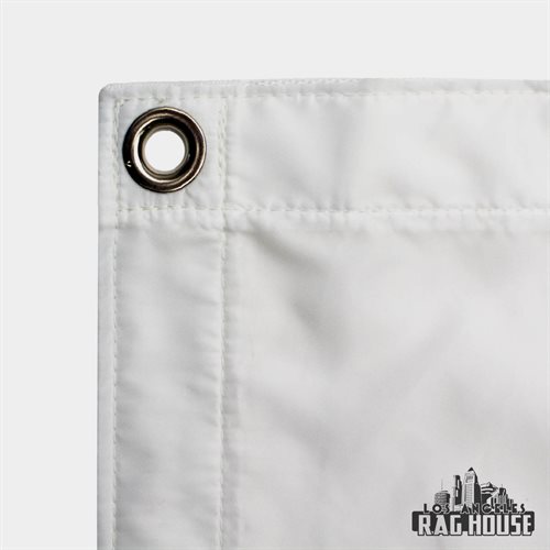 LA Rag House Textile 4x4' Artificial / Poly Silk White