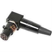 Remote Audio TA5F-RA-B 5-Pin Female Mini-XLR Connector Right-Angle Connector, Black