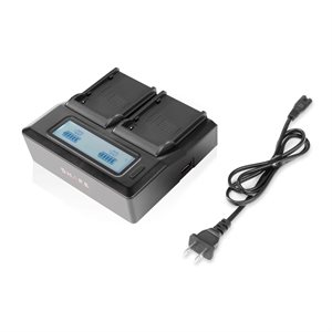 SHAPE BP Dual LCD charger for Canon BP-975 batteries