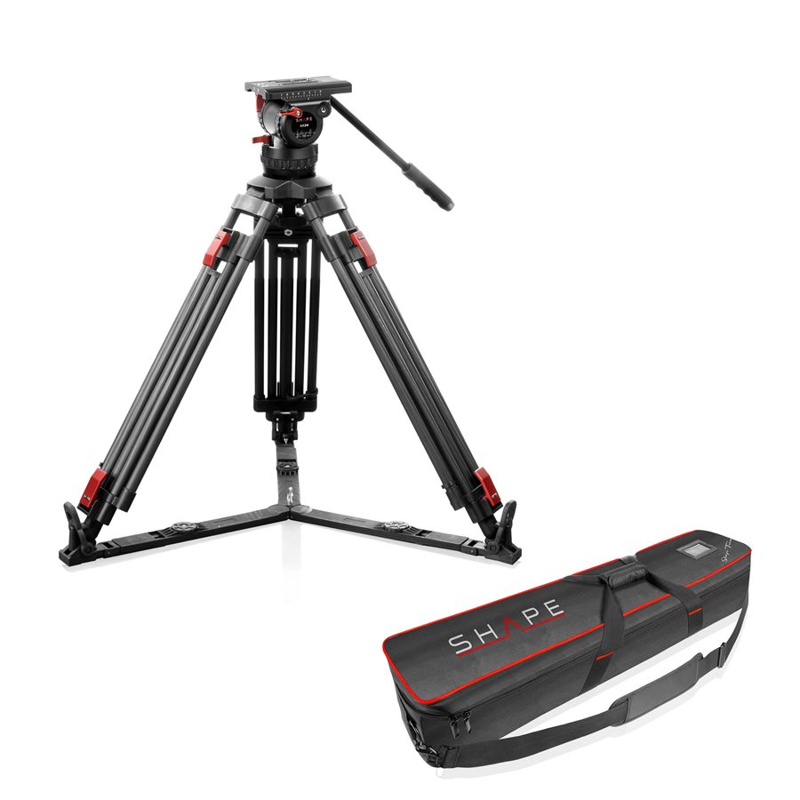 SHAPE Pro Video Tripod 20Kg Fluid Head 100mm Bowl Carbon Fiber Legs