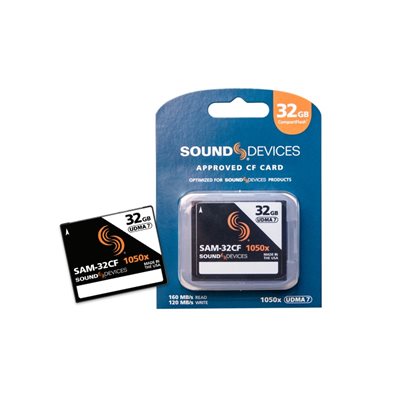 SOUND DEVICES CF CARD 32GB / UDMA7 / 1050X SOUND DEVICES CF CARD 32GB / UDMA7 / 1050X