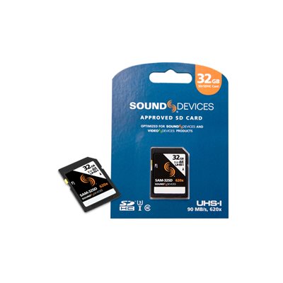 SOUND DEVICES SD / SDHC CARD 32GB / 90MB / 620X SOUND DEVICES SD / SDHC CARD 32GB / 90MB / 620X