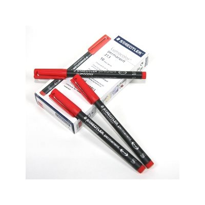 STAEDTLER LUMOCOLOR PERMANENT MARKER RED STAEDTLER LUMOCOLOR PERMANENT MARKER RED