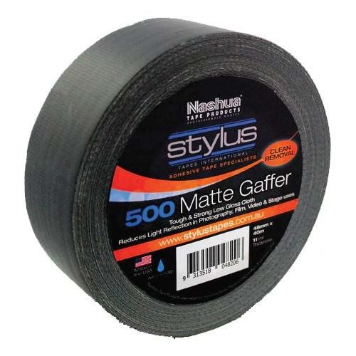 Nashua 500 Matte Blak Gaffer Tape 48mm x 40m Nashua 500 Matte Blak Gaffer Tape 48mm x 40m