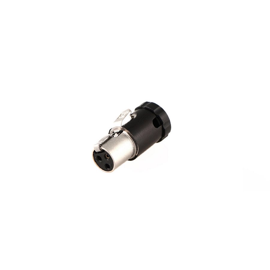 AMBIENT Mini XLR TA3F Cable Connector 3-pin 90 Degree