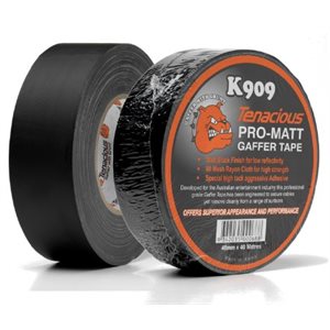 Tenacious K909 Matt Gaffer Tape Black 48mmx40m