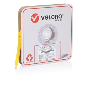 VELCRO® Brand ONE-WRAP® Reusable Ties 25mm x 200mm - Lemon Straps 100 Pack