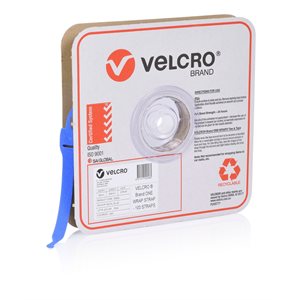 VELCRO® Brand ONE-WRAP® Reusable Ties 25mm x 200mm - Royal Blue Straps 100 Pack