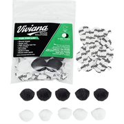 Viviana Fur for Lavalier Microphones - Round, Black & White