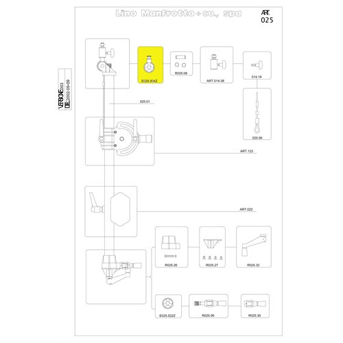 Manfrotto E002.506Z Lower Lock Shim Manfrotto E002.506Z Lower Lock Shim