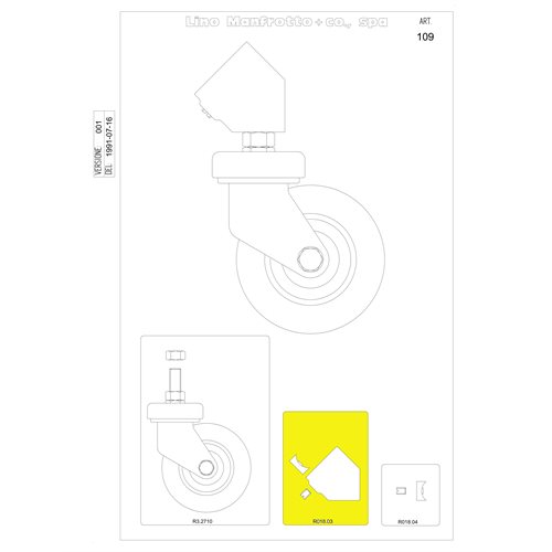 Manfrotto R018.03 Wheel Support and Brake Shoe and Scr