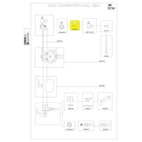 Manfrotto R025.08 Manfrotto Pin & Rings Manfrotto R025.08 Manfrotto Pin & Rings