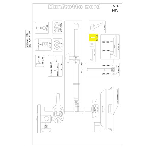 Manfrotto R025.20 Lock Lever