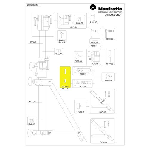 Manfrotto R069.09 Brake Shoe Manfrotto R069.09 Brake Shoe