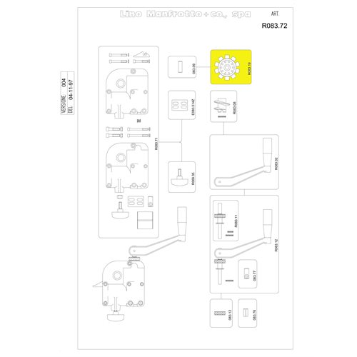 Manfrotto R083.19 Cog For Wind-Up Stand