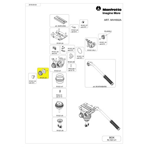 Manfrotto R1021,23 Friction Control Knob Manfrotto R1021,23 Friction Control Knob