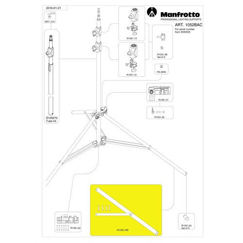 Manfrotto R1052,18B Manfrotto ASM Leg
