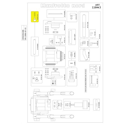 Manfrotto R116.118 Plate Locking Lever Manfrotto R116.118 Plate Locking Lever