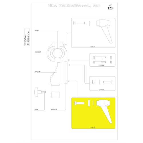 Manfrotto R123.90 Lever With Bolt And Washer