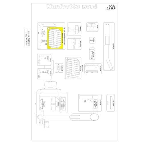 Manfrotto R128.50 Rubber Pad Manfrotto R128.50 Rubber Pad