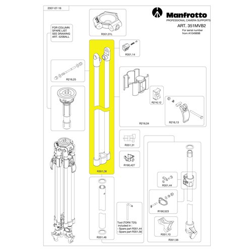 Manfrotto R351.08 Upper Leg