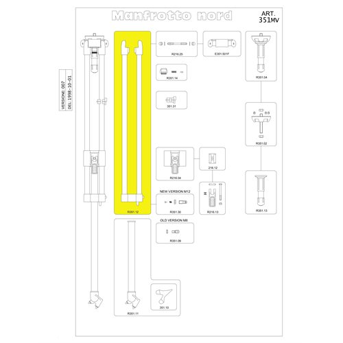 Manfrotto R351.12 Upper Leg
