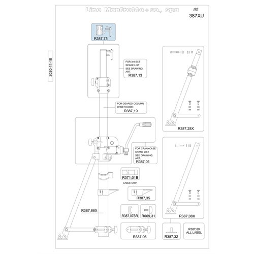 Manfrotto R387.75 Assemby Bush With Hook