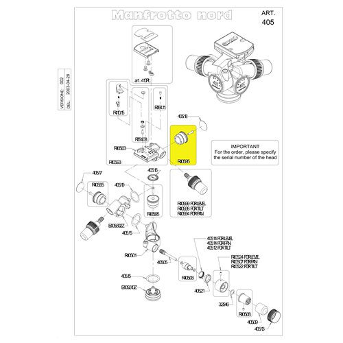 Manfrotto R405.95 Manfrotto Wheel Assembly Manfrotto R405.95 Manfrotto Wheel Assembly